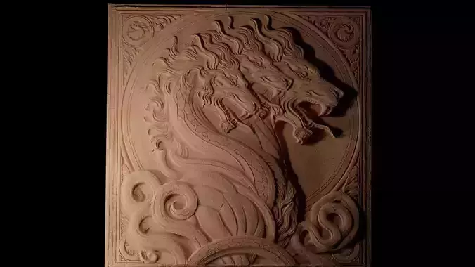 Cerberus CNC 3d Print High Relief Sand Casting