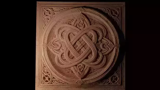 Celtic Knot CNC 3d Print High Relief Sand Casting