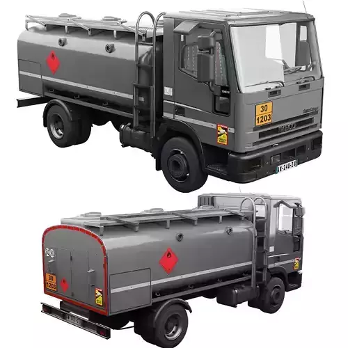 Iveco Eurocargo 100E18 2001 Tanker Truck Low-poly 3D model