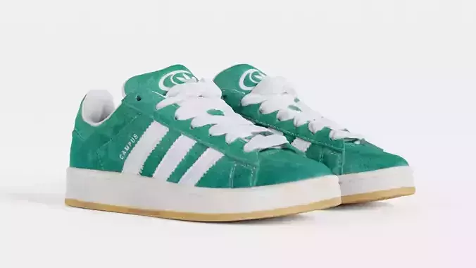 Shoes Adidas Campus 00s Green Detailed 3D Scanned Model