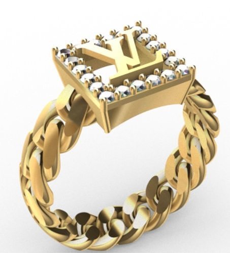 fashion ring LV 3D print model