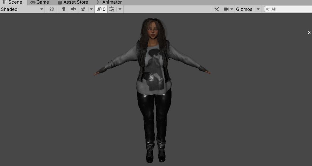 AAA 3D REALISTIC CHARACTER - AFRICAN GIRL STREET STYLE GTA Low-poly 3D model_18