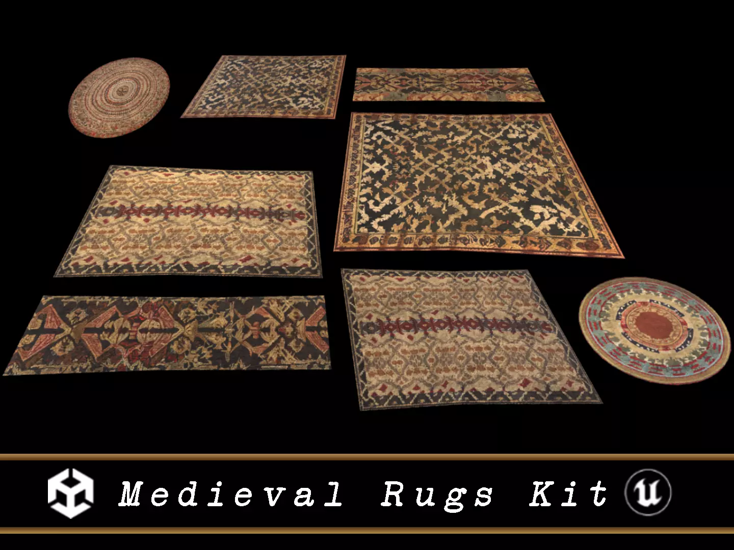 Medieval Rugs Kit 3D Model Collection_0