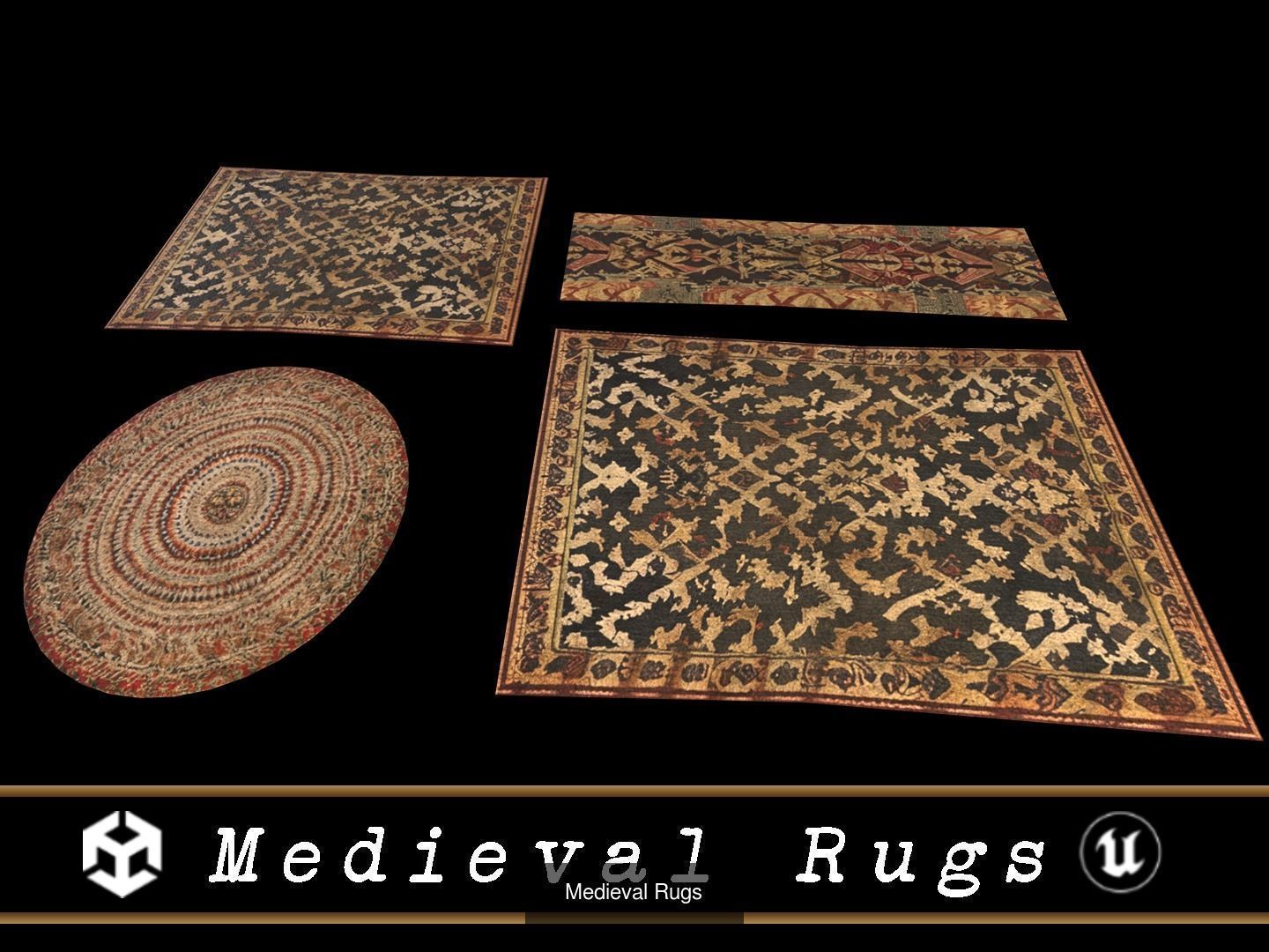 Medieval Rugs Kit 3D Model Collection_3