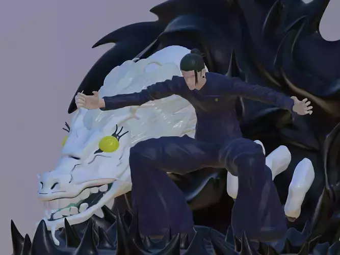 JUJUTSU KAISEN GETO SUGURU DRAGON DIORAMA 3D PRINT MODEL FIGURE 3D print model