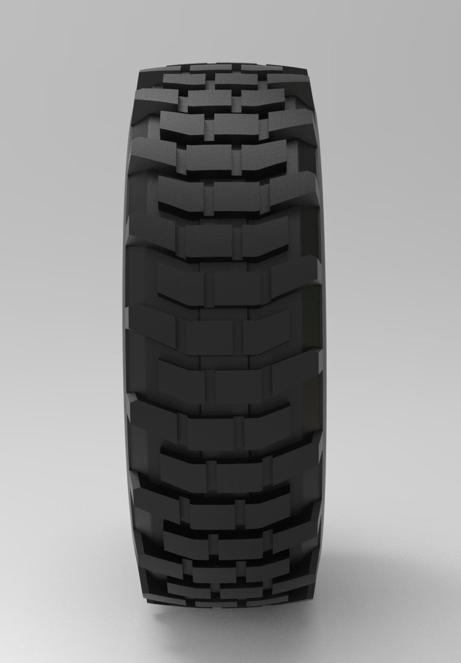 Mold for diecast military truck tire 5 Scale 1 to 25 3D print model_6