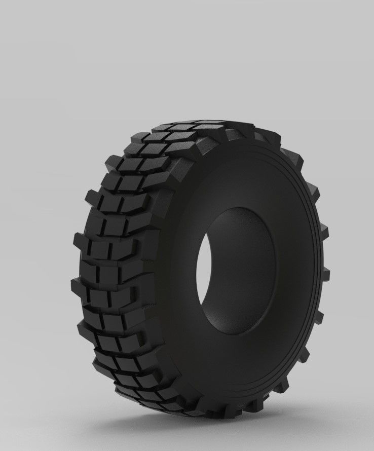 Mold for diecast military truck tire 5 Scale 1 to 25 3D print model_8