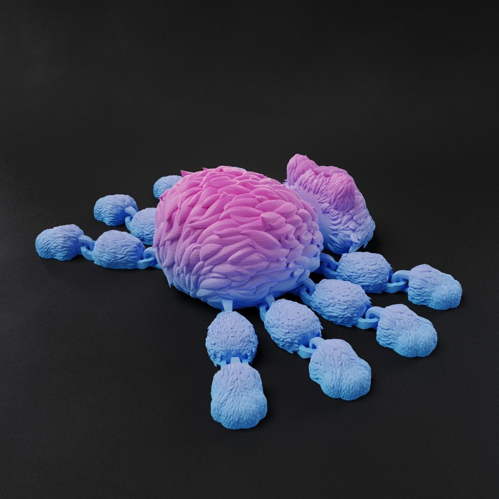 FLEXI SPIDER CAT MUSTACHE 3D print model_4