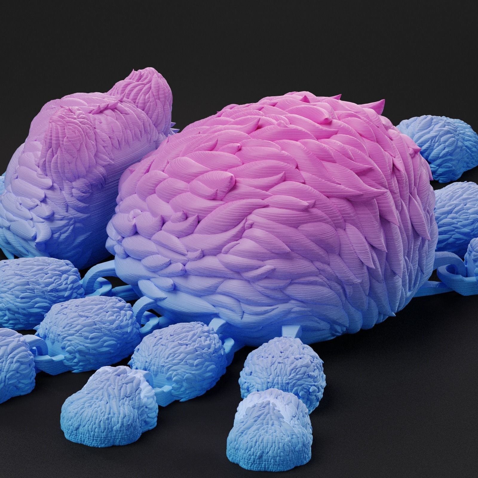 FLEXI SPIDER CAT MUSTACHE 3D print model_6