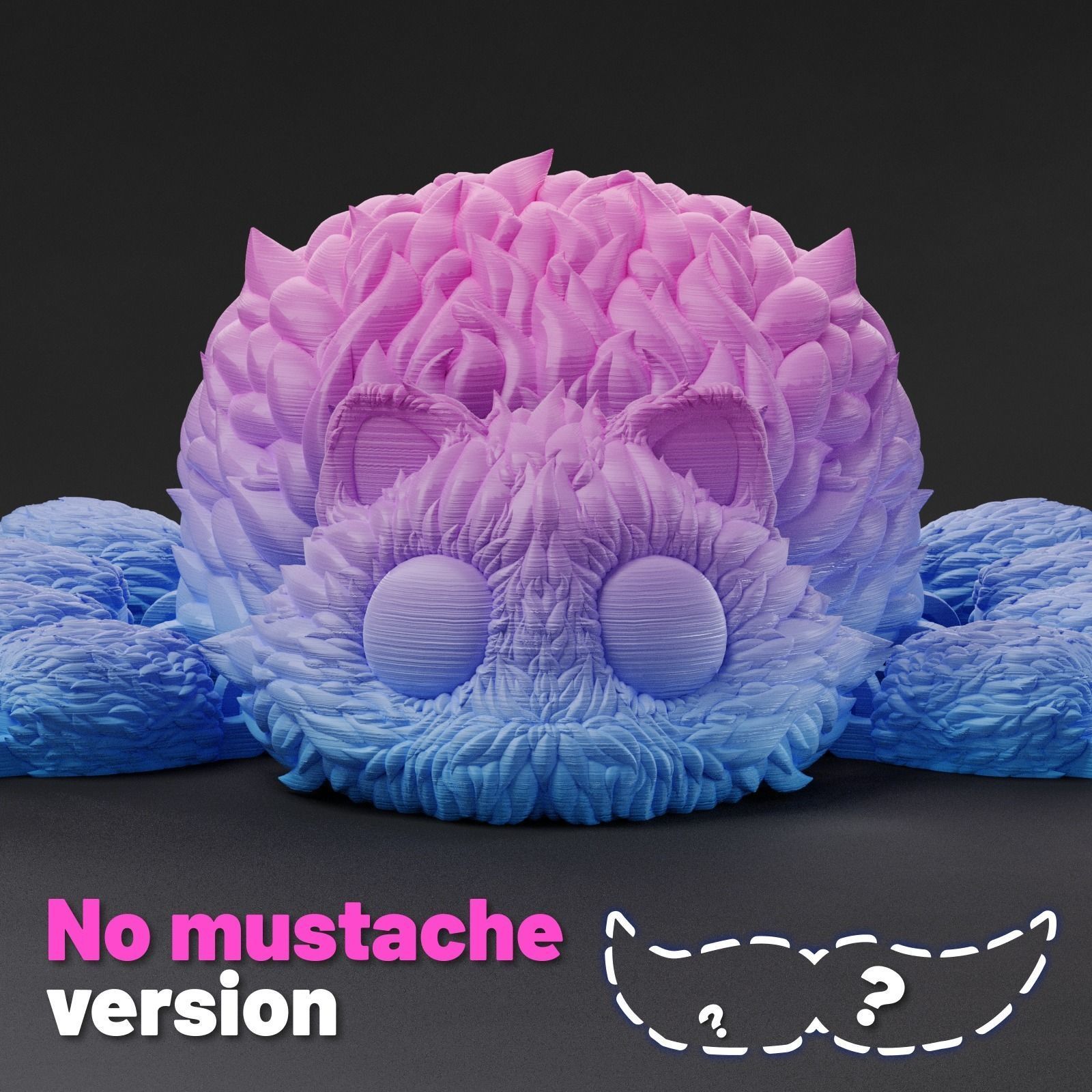 FLEXI SPIDER CAT MUSTACHE 3D print model_2