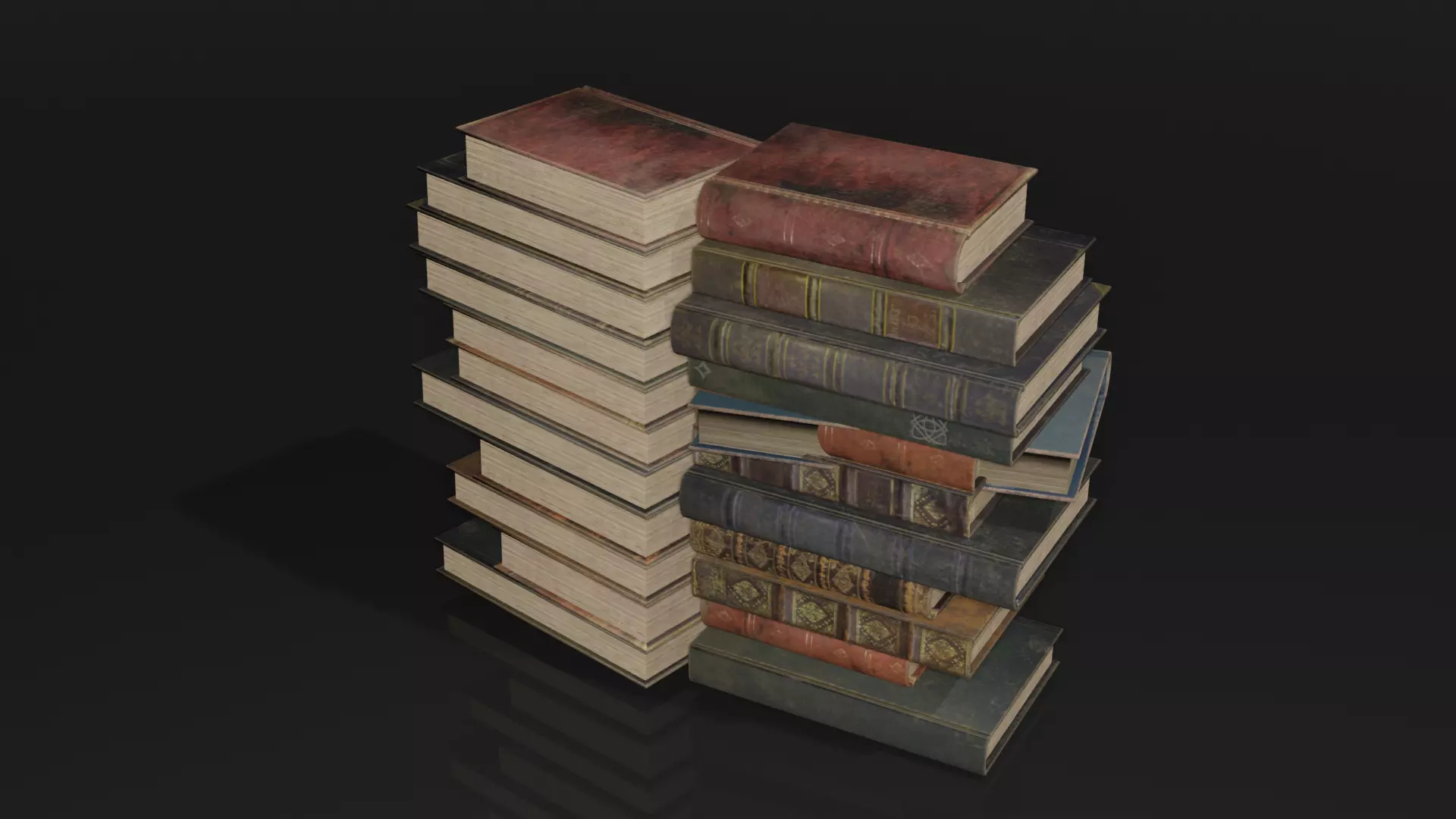 Multiple Books 3D model_0