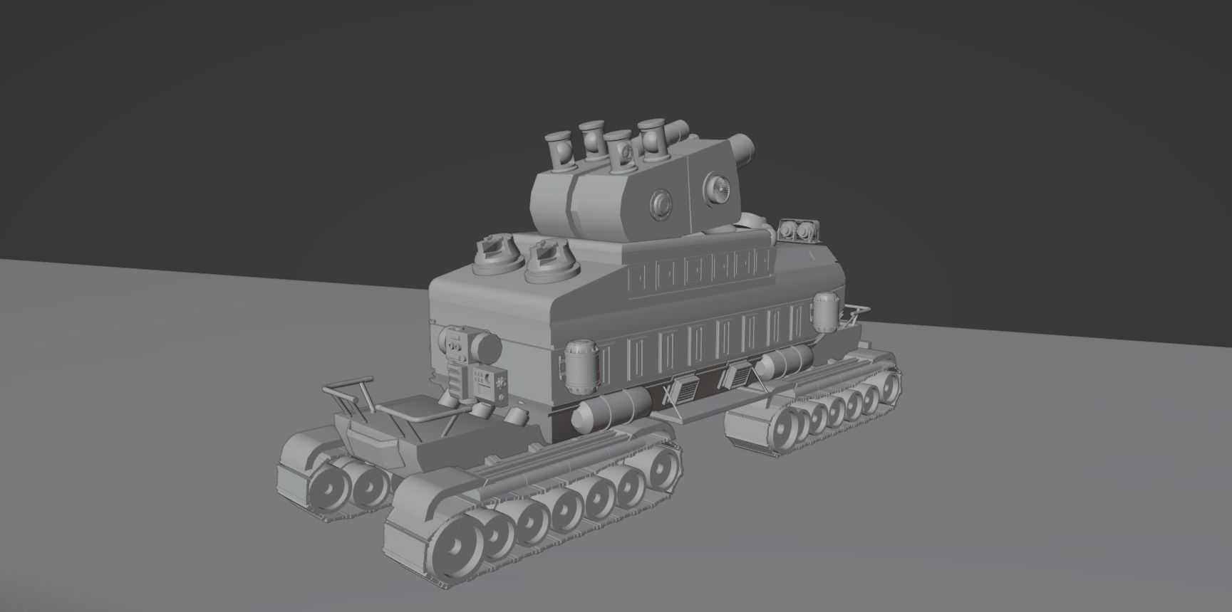Stylized Mecha Tank - 1 3D model_6