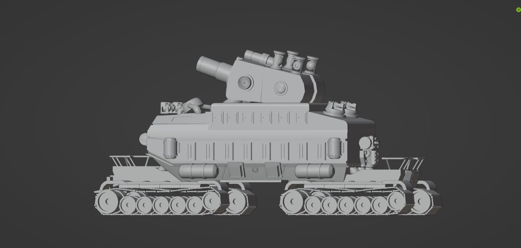 Stylized Mecha Tank - 1 3D model_5