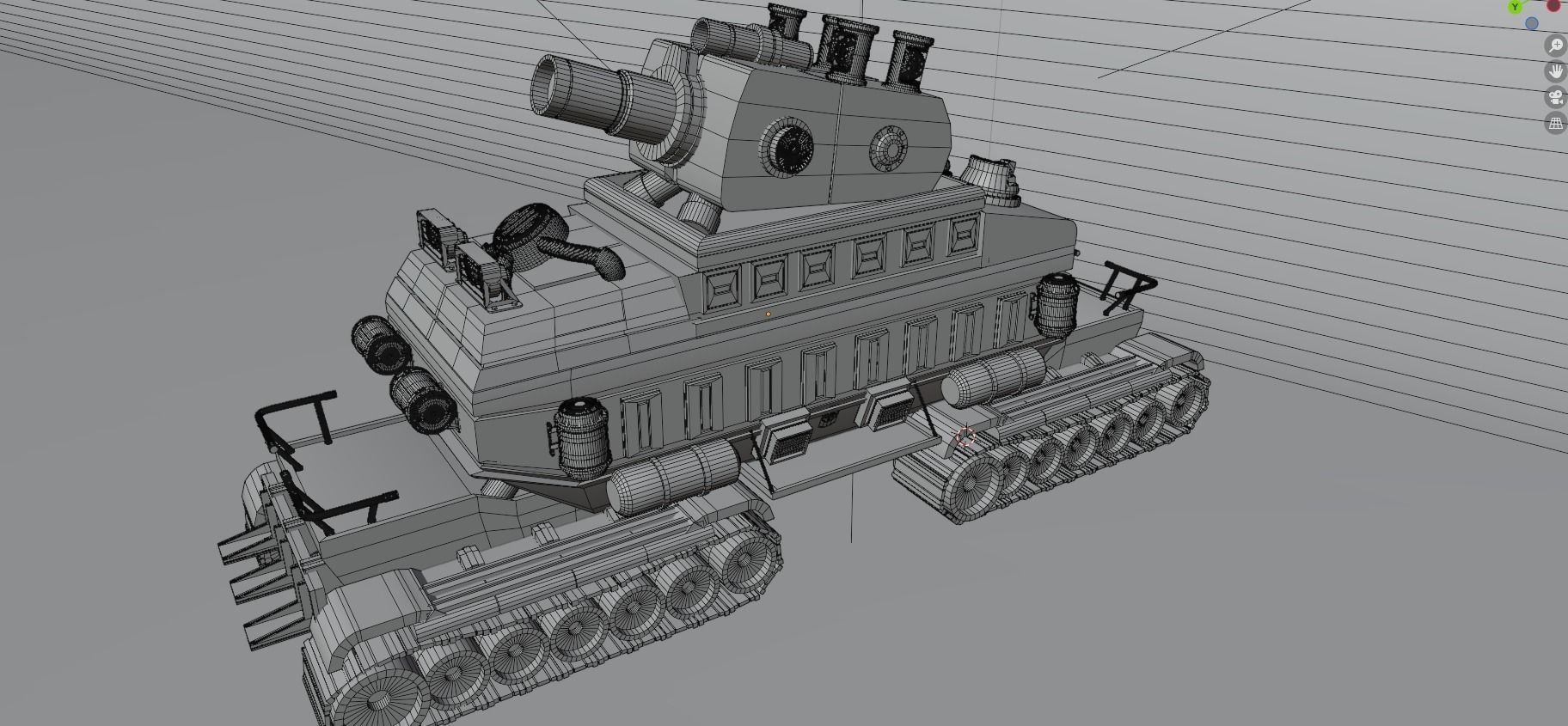 Stylized Mecha Tank - 1 3D model_12