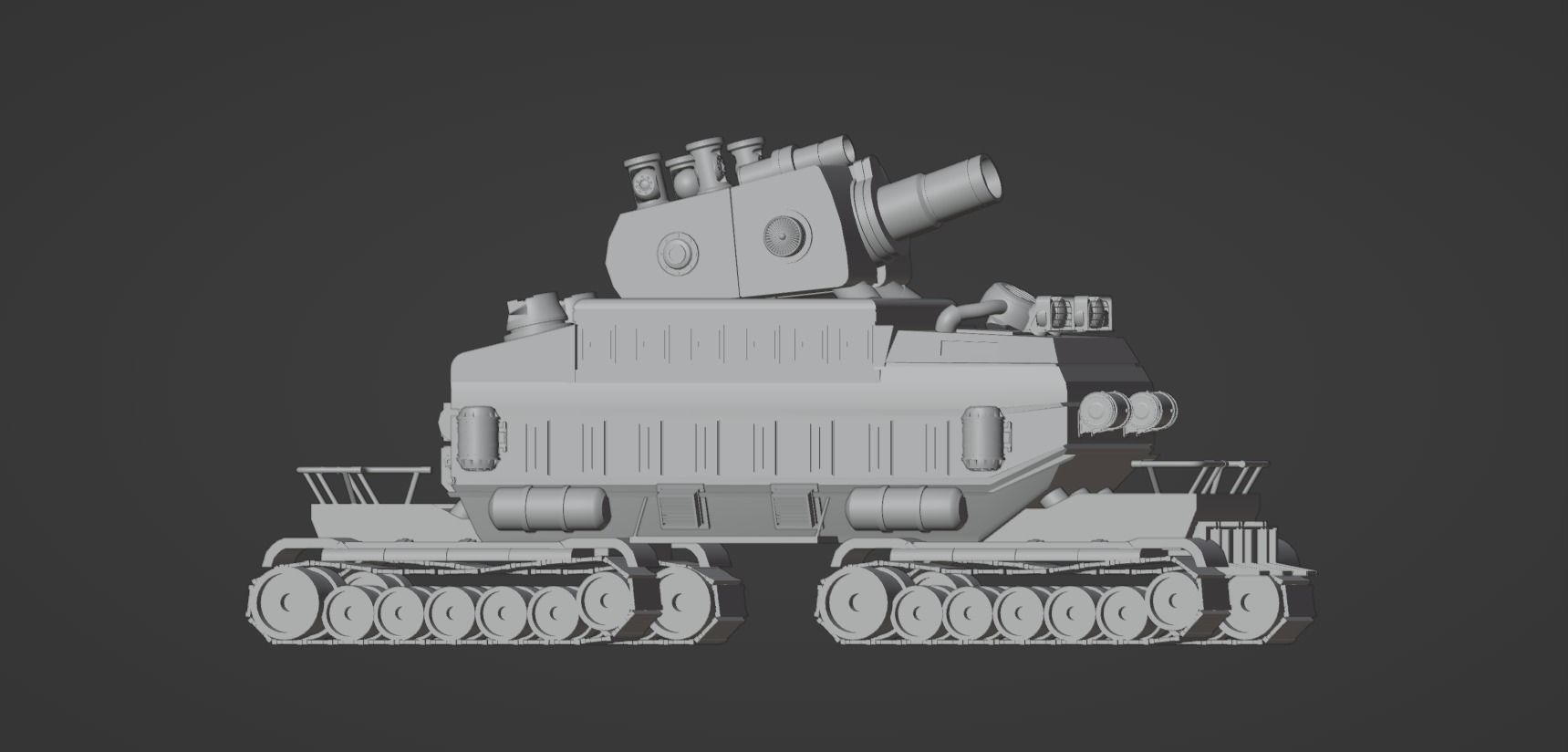Stylized Mecha Tank - 1 3D model_3