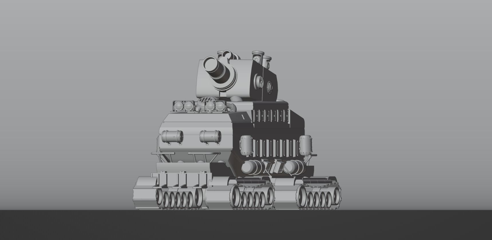 Stylized Mecha Tank - 1 3D model_4
