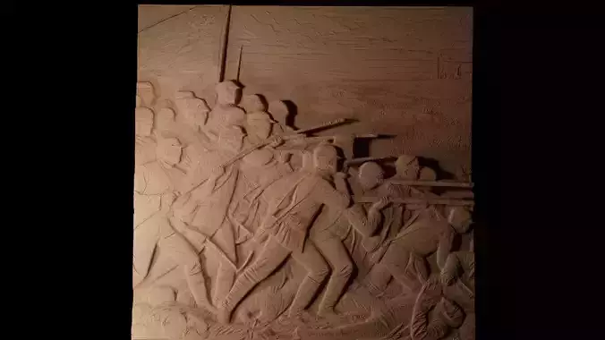 Battle CNC 3d Print High Relief Sand Casting