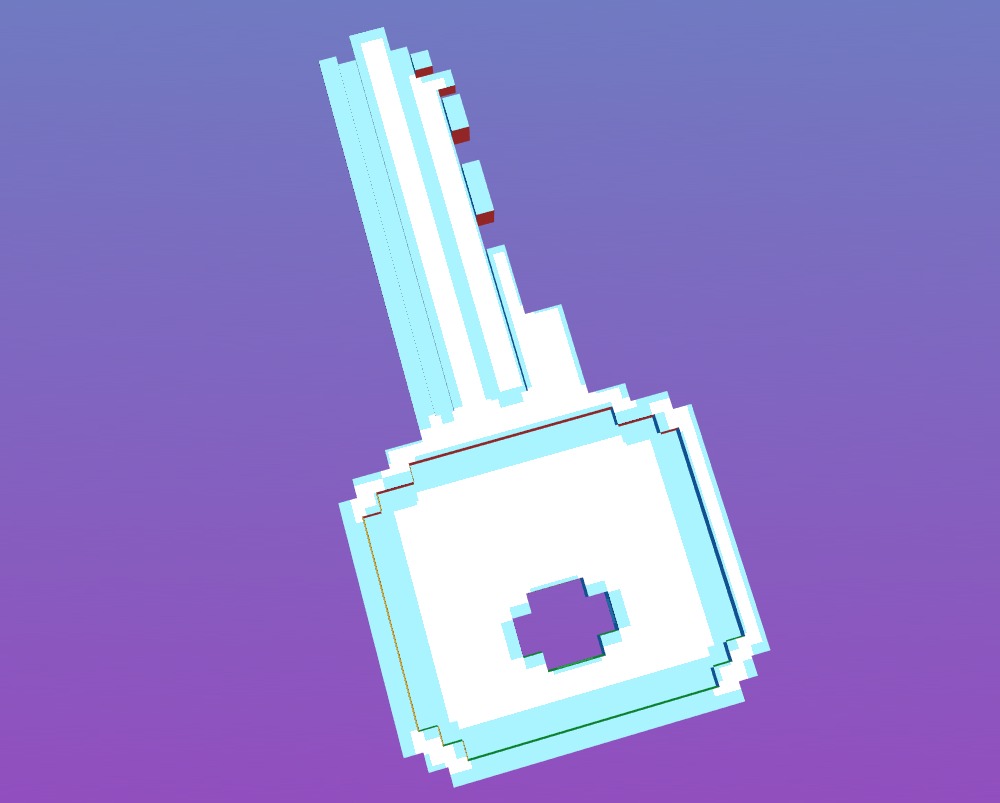 Voxel Key 3D model_16