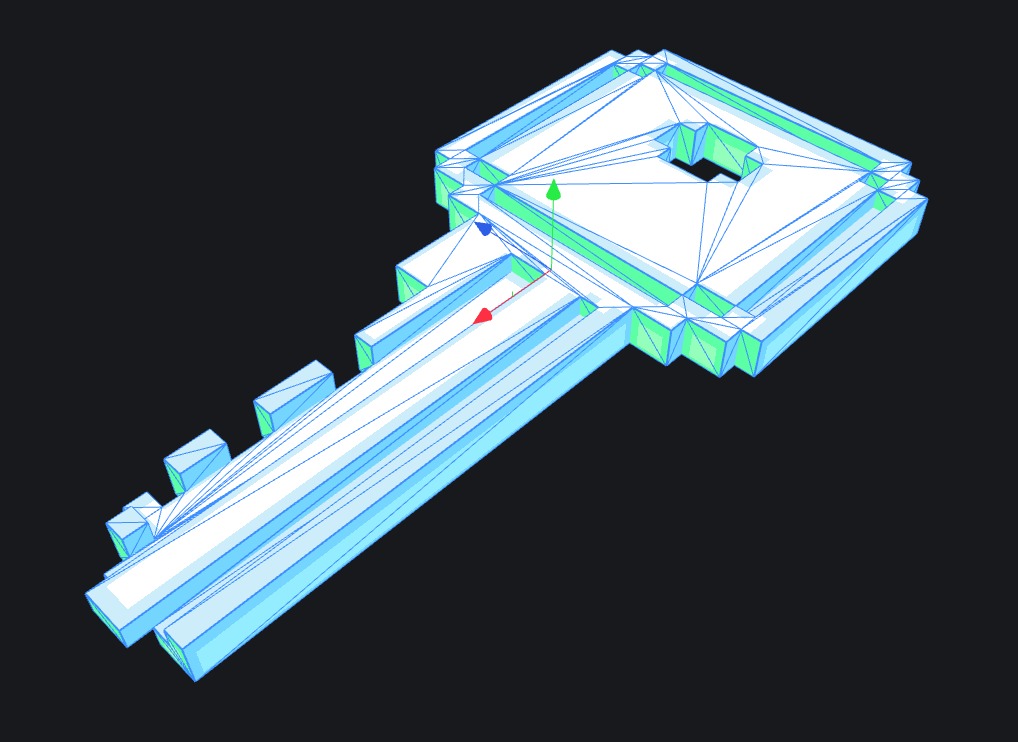 Voxel Key 3D model_6