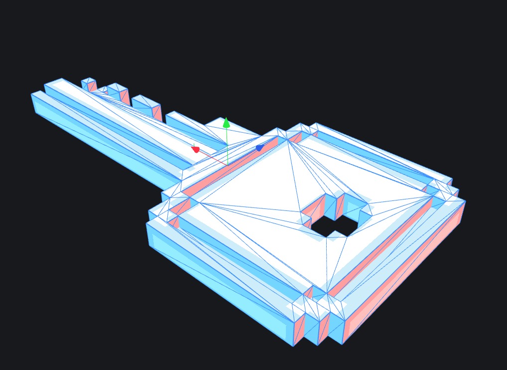 Voxel Key 3D model_4
