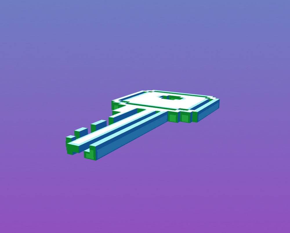 Voxel Key 3D model_11