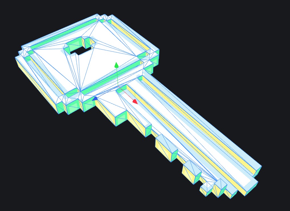 Voxel Key 3D model_7