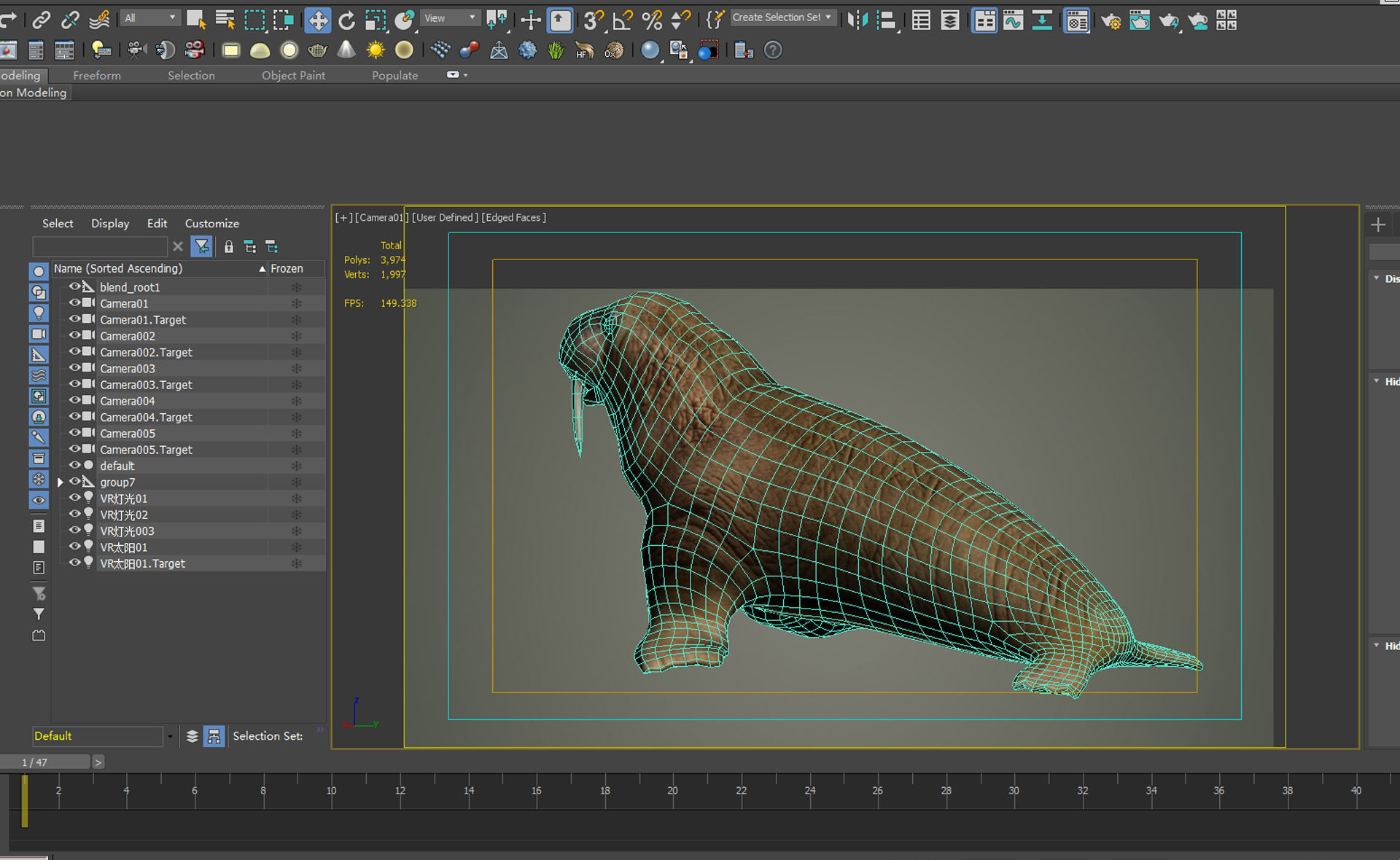 walrus large flippered marine mammal arctic ocean atlantic 3D model_5