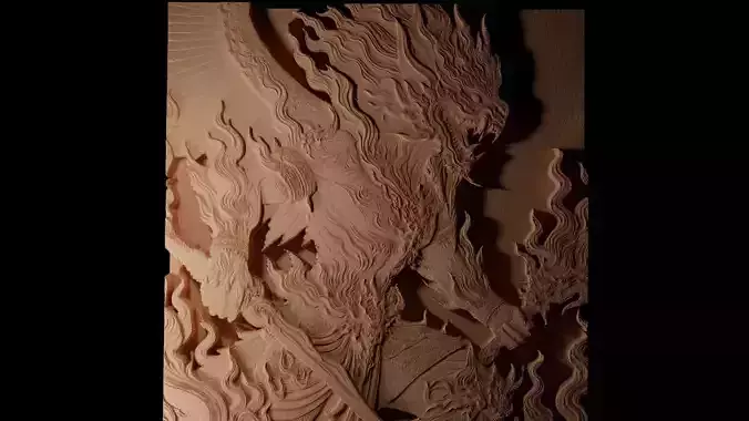 Balrog CNC 3d Print High Relief Sand Casting