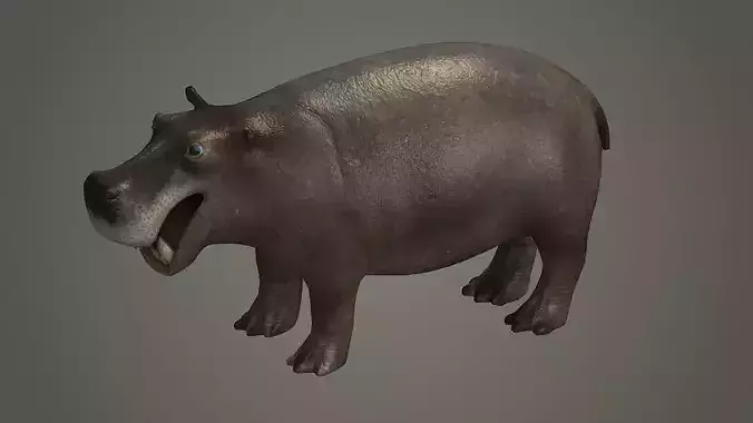 hippopotamus african animal mammal wild hipopotamo 3D model