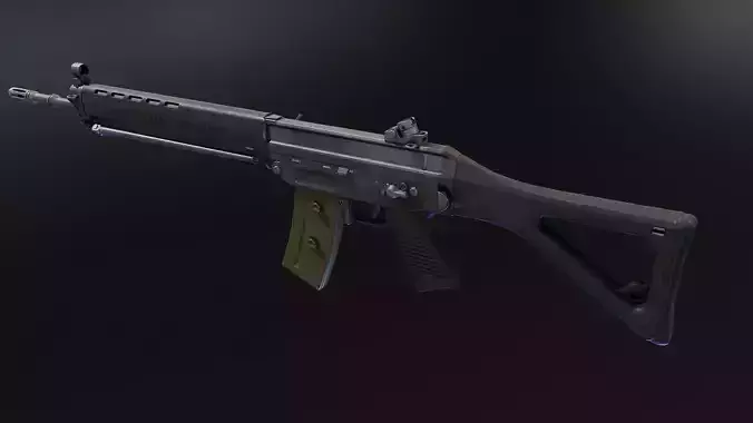 SIG SG 550 Low-poly 3D model