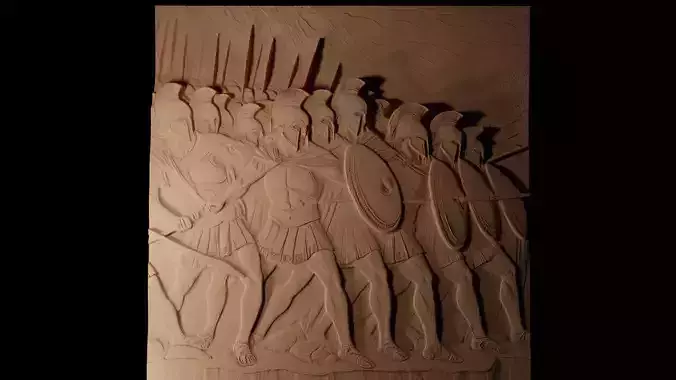 Army Marching CNC 3d Print High Relief Sand Casting 3D print model Army Marching CNC 3d Print High Relief Sand Casting 3D print model