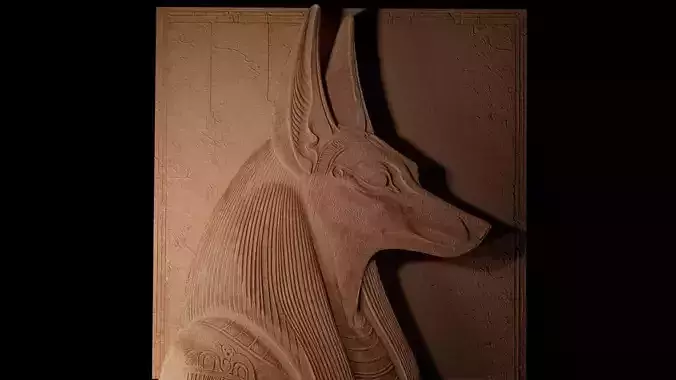 Anubis CNC 3d Print High Relief Sand Casting