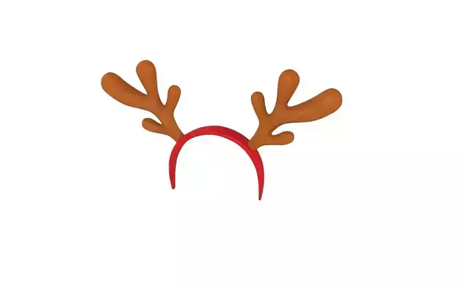 Prop53 Deer Horns Headband Low-poly 3D model