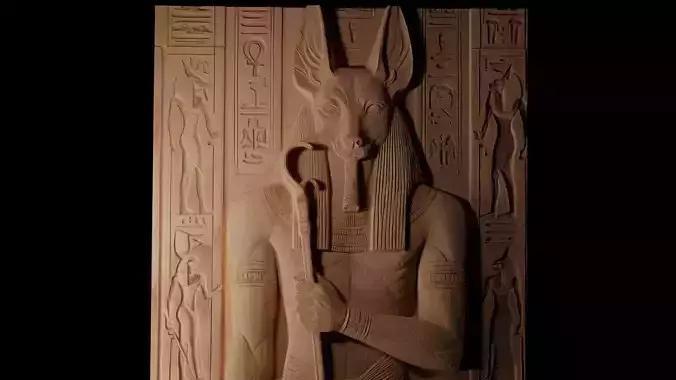 Anubis CNC 3d Print High Relief Sand Casting