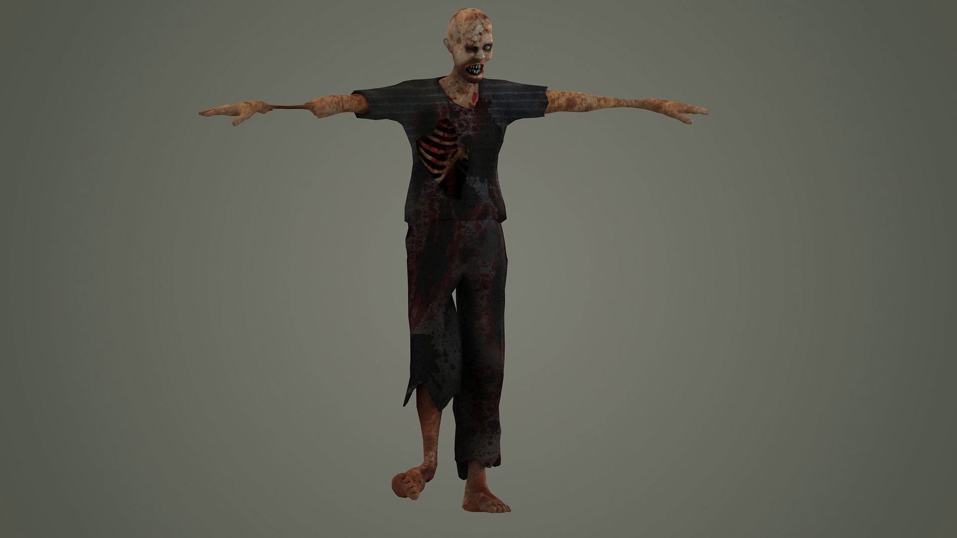 zombie zombies character creature monster horror demon  3D model_2