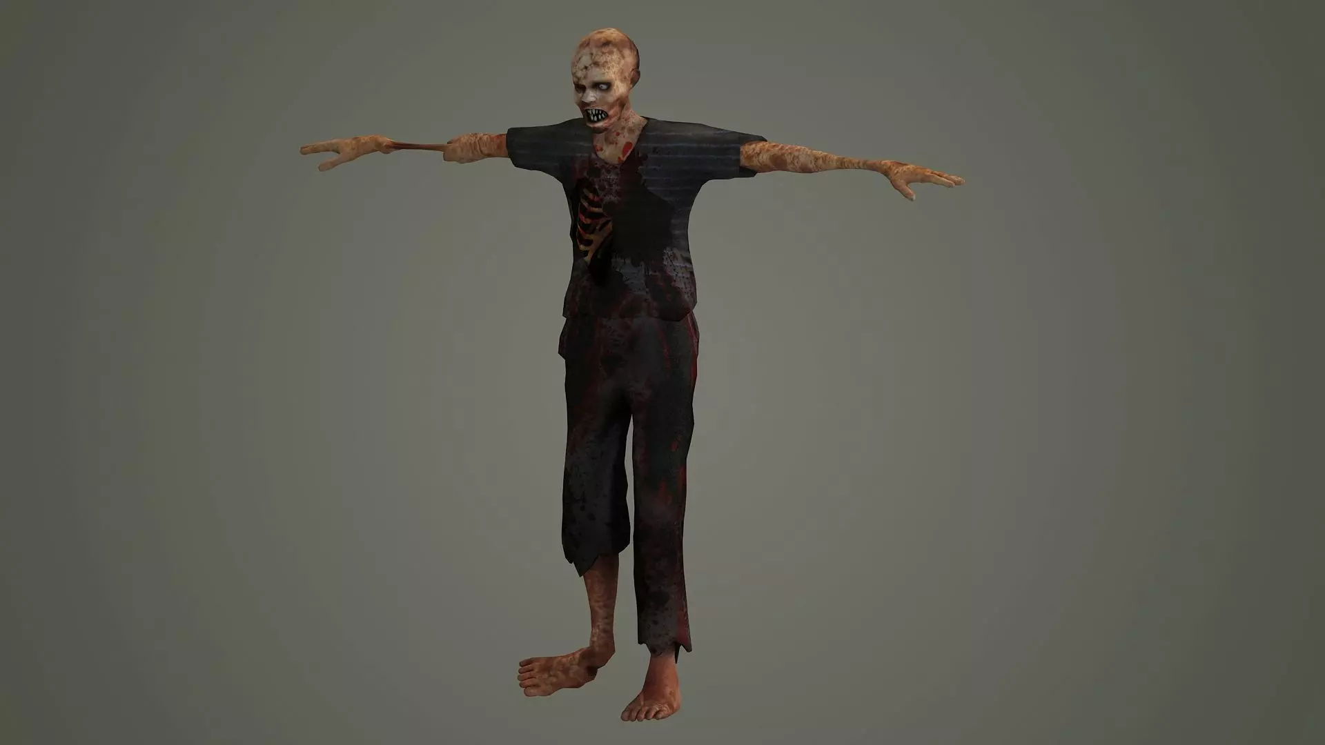 zombie zombies character creature monster horror demon  3D model_0