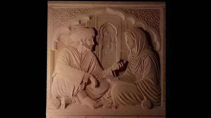 Ancient Conversation CNC 3d Print High Relief Sand Casting