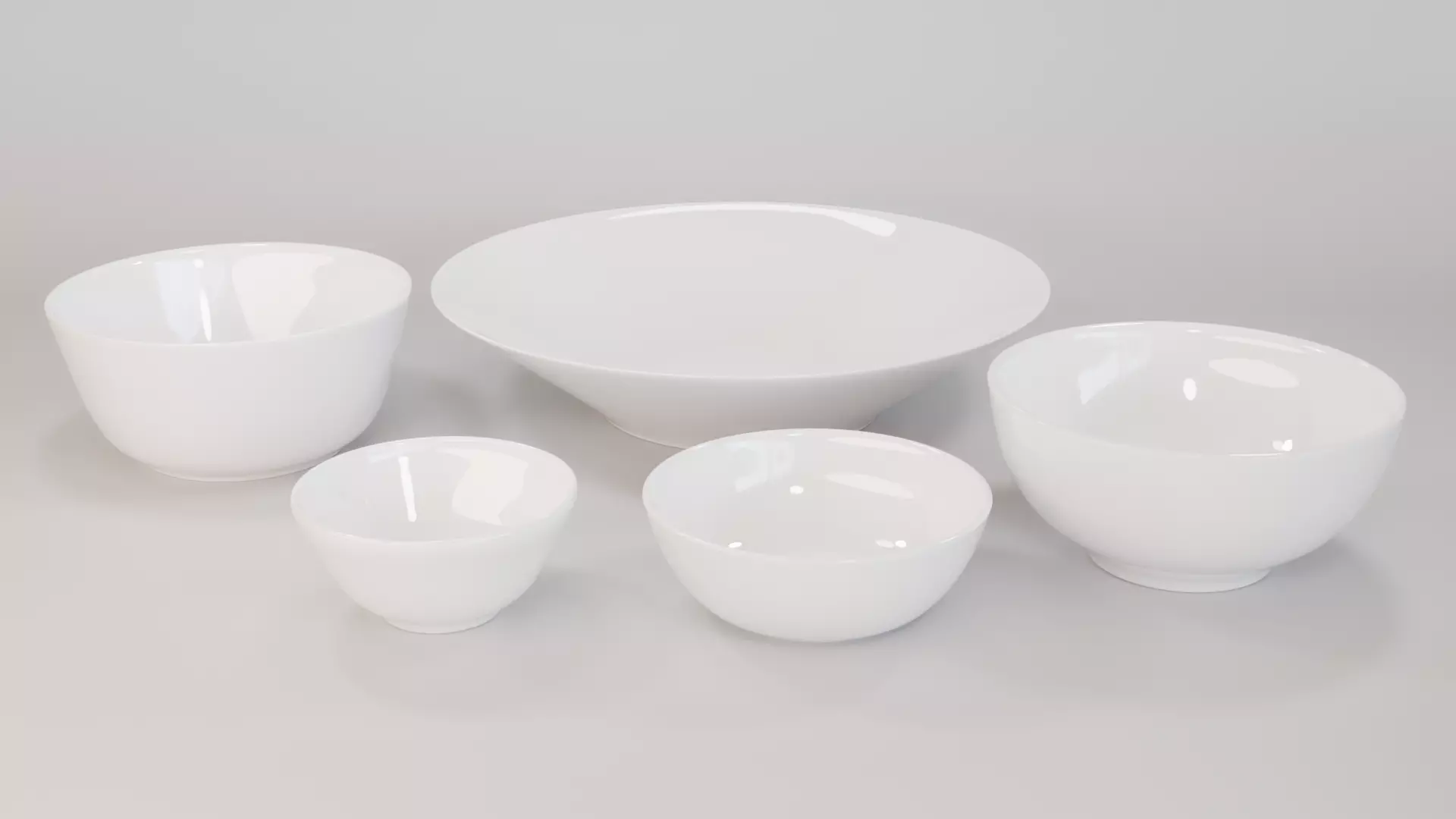 Ceramic Bowl Set 3D model_0