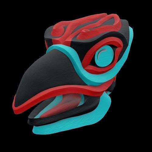 Indigenous Eagle Head Sculpture Free 3D print model