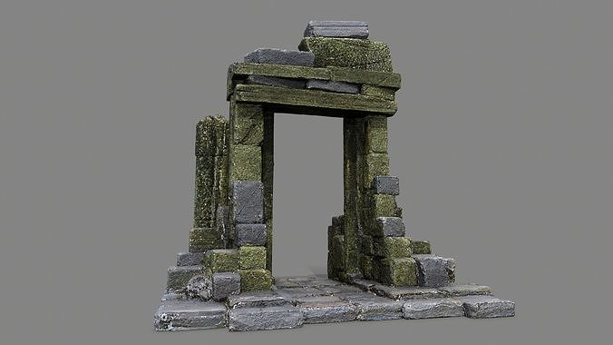 Ruin Gate Low-poly 3D model