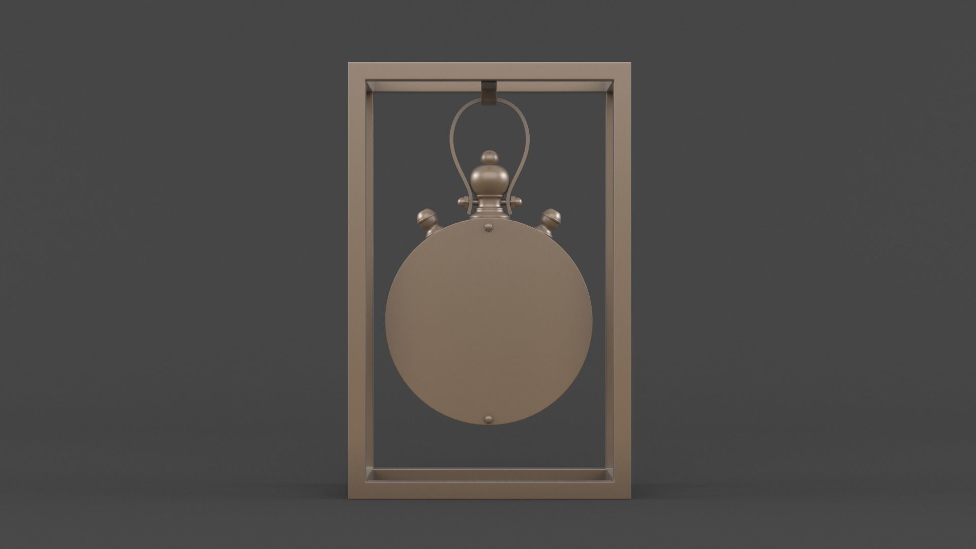 Iron Table Clock 3D model_3