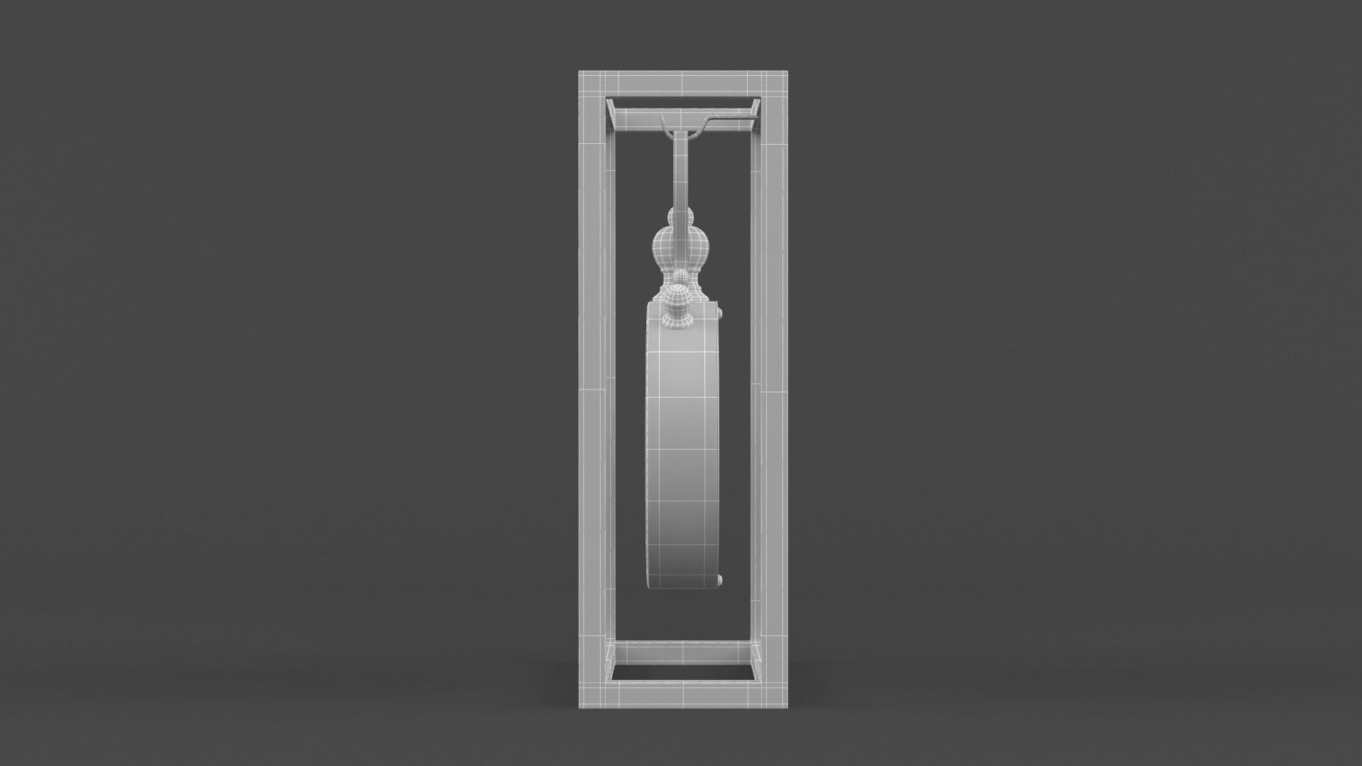 Iron Table Clock 3D model_11