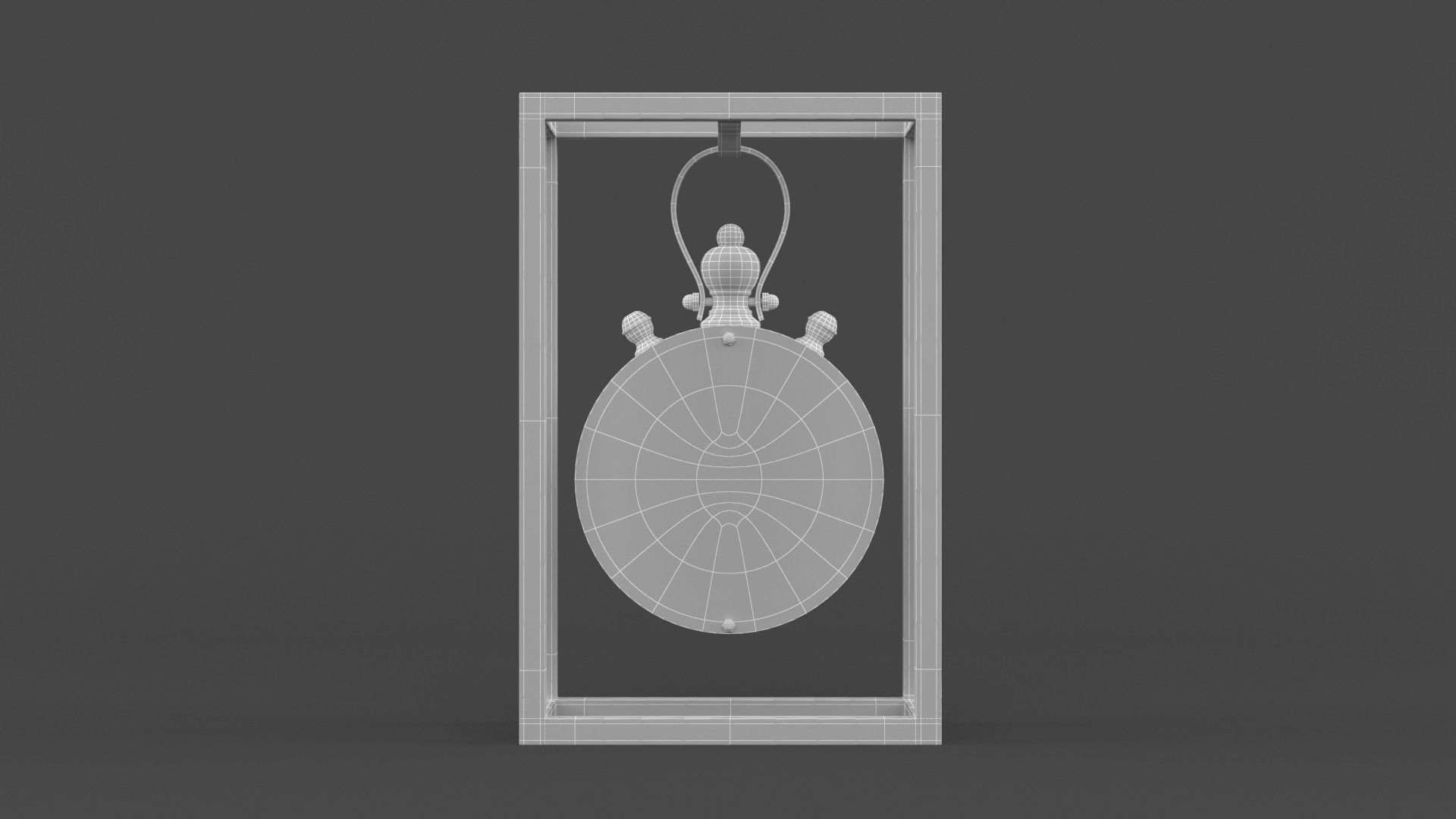 Iron Table Clock 3D model_9