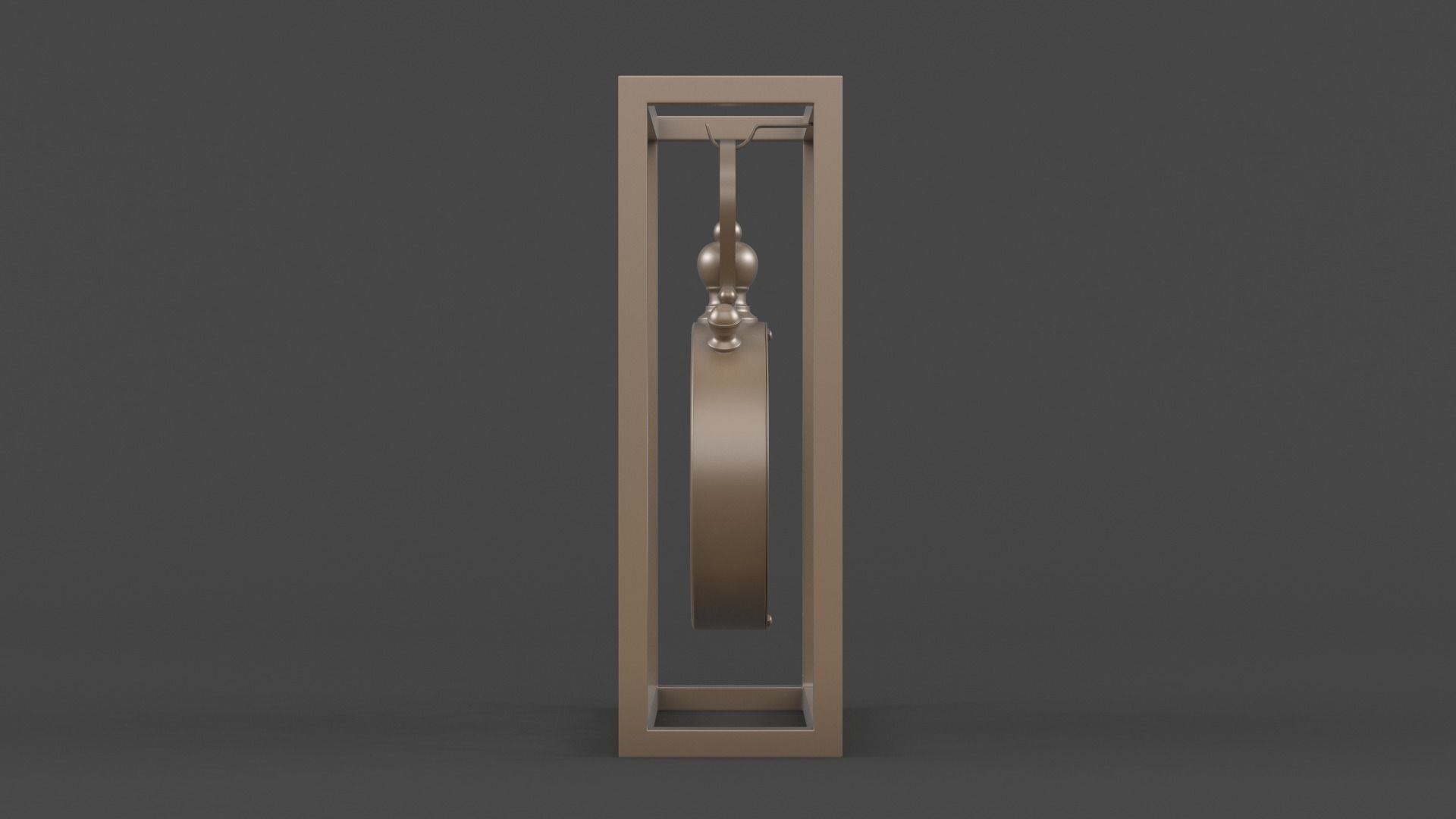 Iron Table Clock 3D model_5