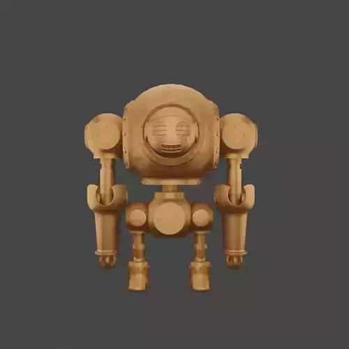 Old Robot Low-poly 3D model