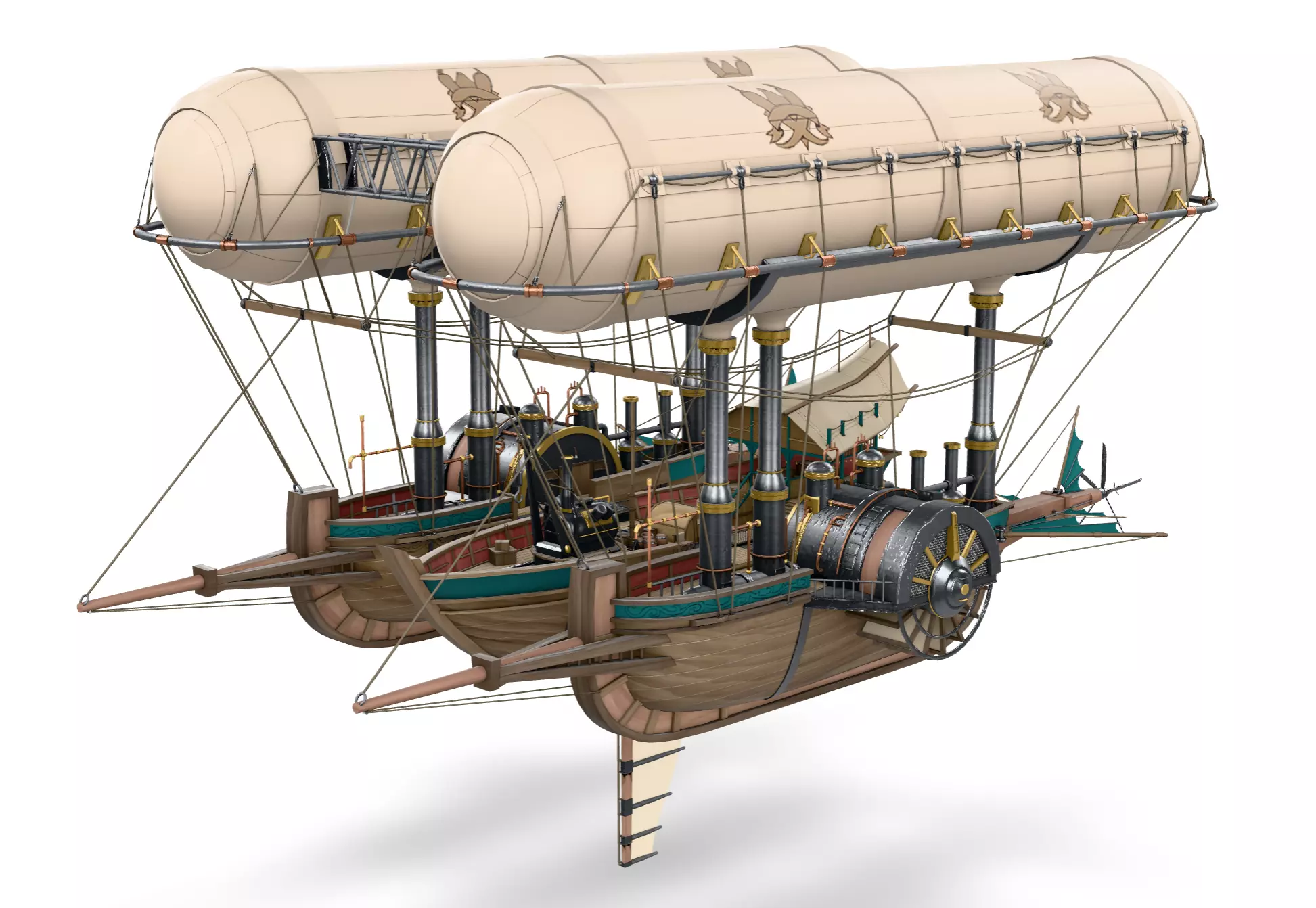Steampunk Flyship 3D model