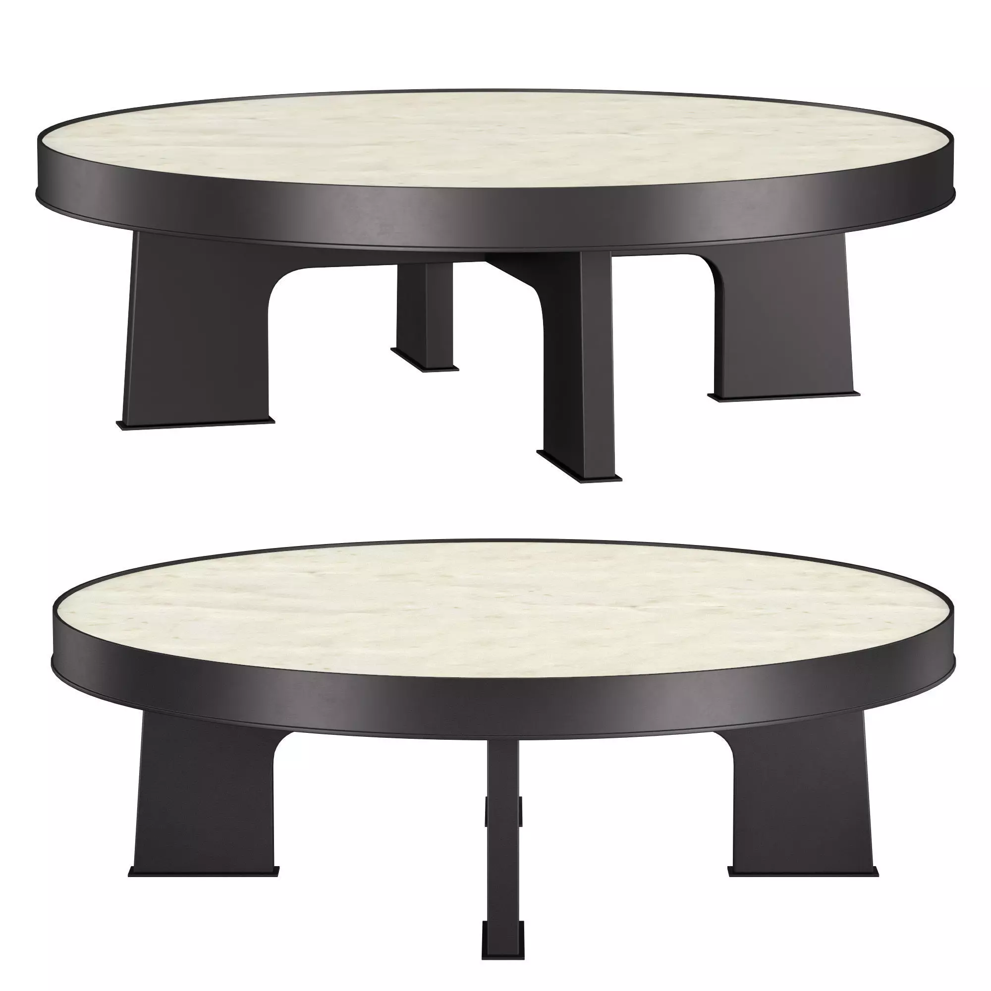 ATTICA ROUND PARCHMENT COFFEE TABLE 3D model_0