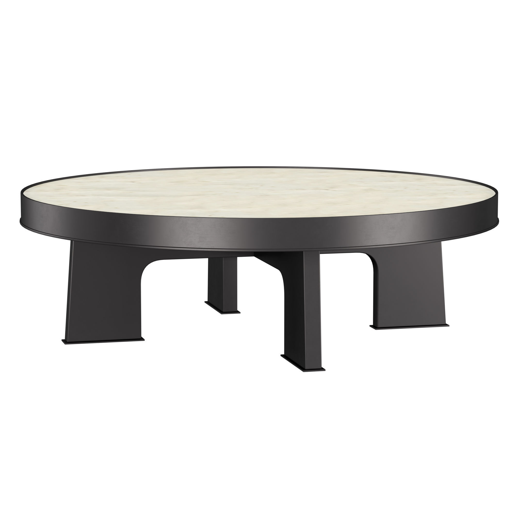 ATTICA ROUND PARCHMENT COFFEE TABLE 3D model_5