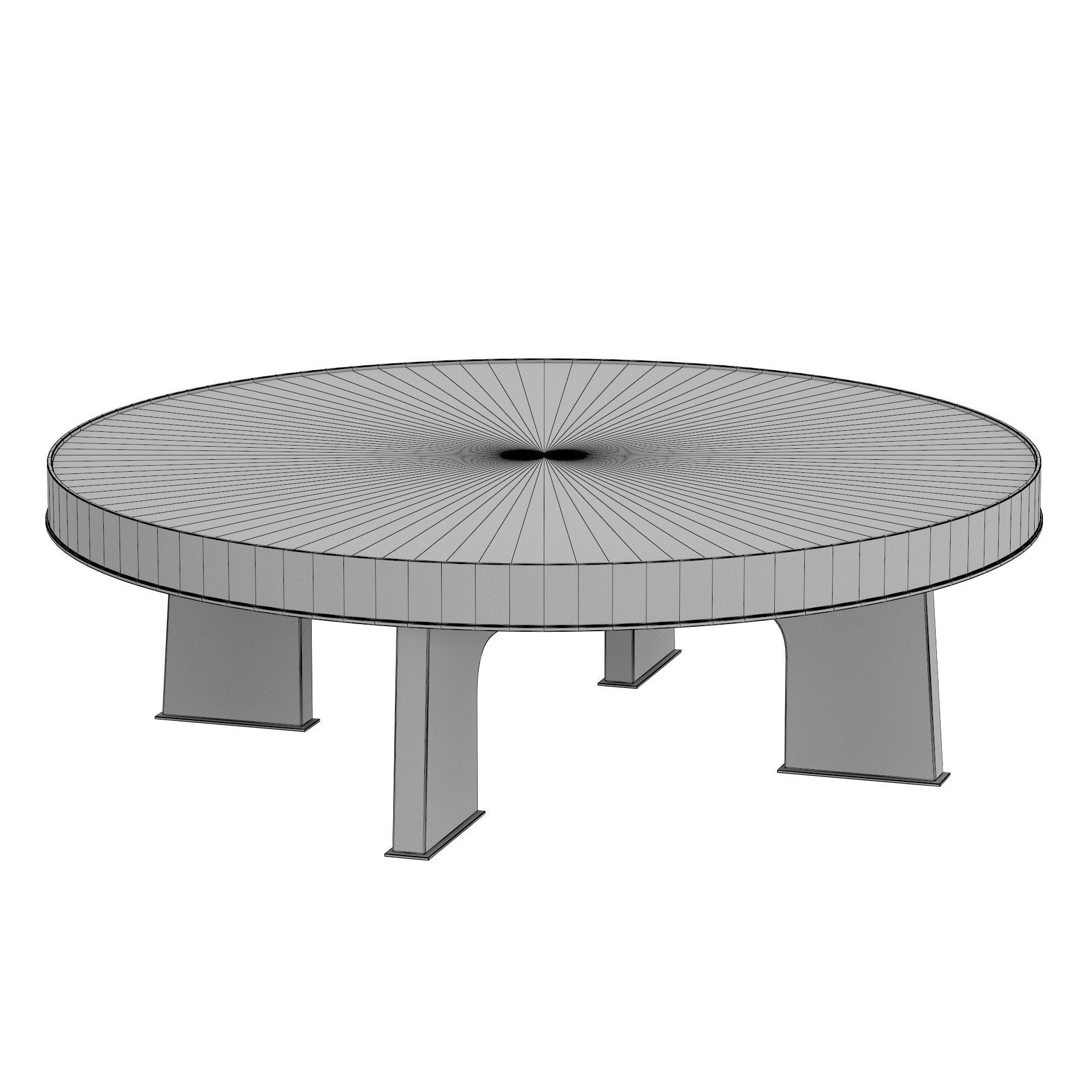 ATTICA ROUND PARCHMENT COFFEE TABLE 3D model_4