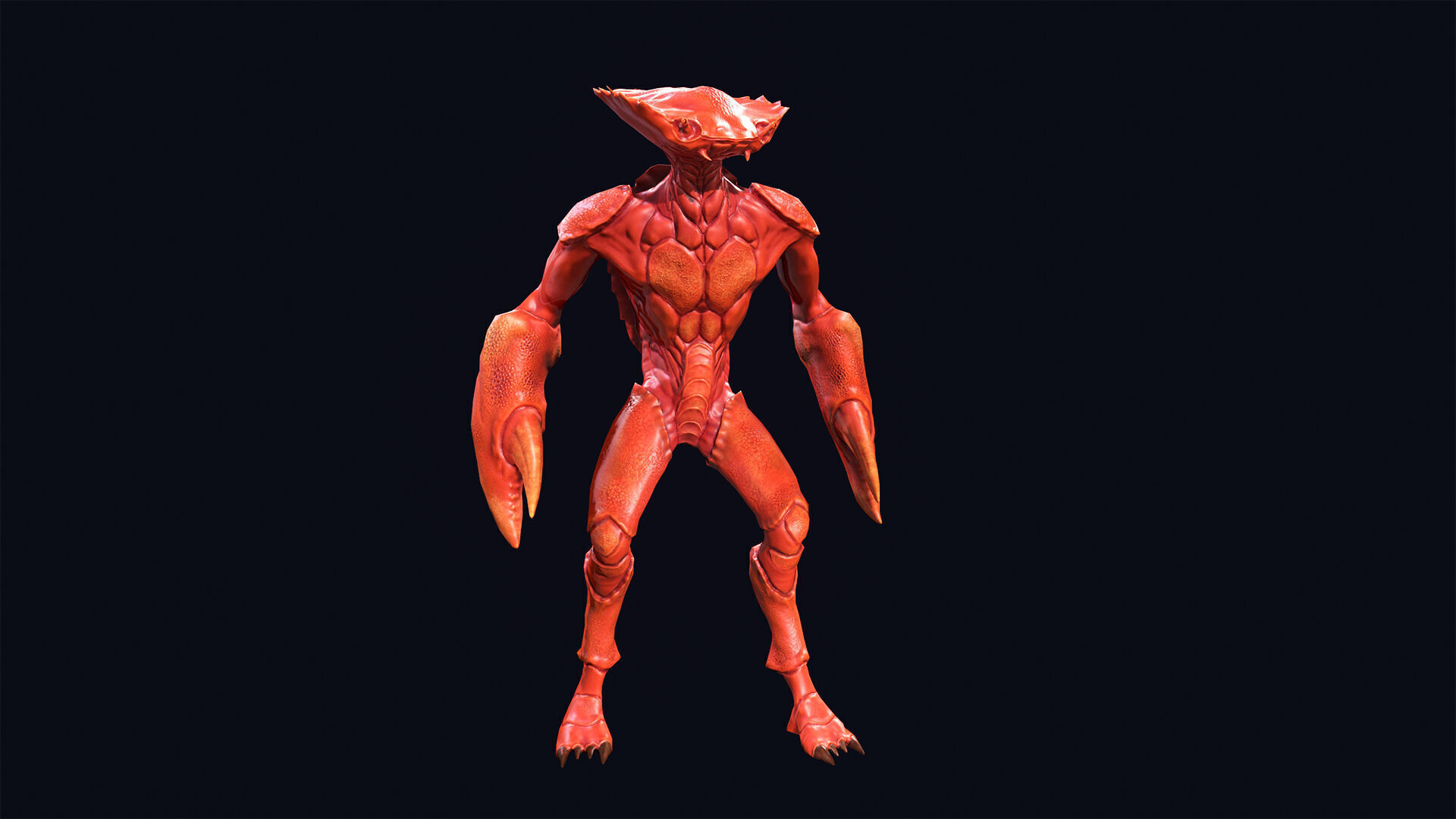 Crab monster 2 Low-poly 3D model_7